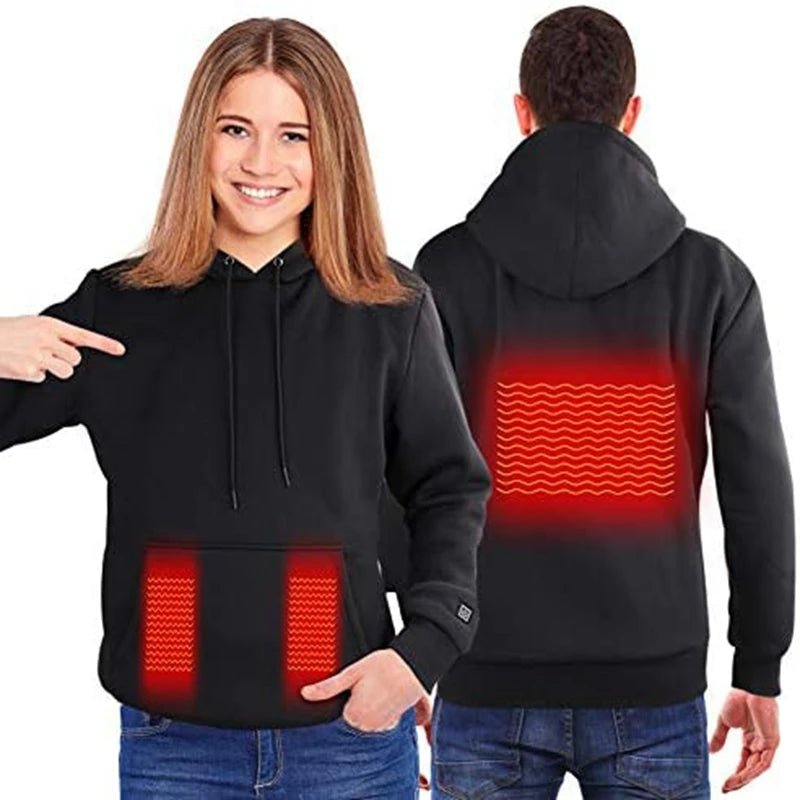 Glowy Hoodie in Black with Heat