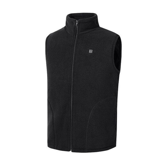 GLACIER Vest - heated fleece vest in black