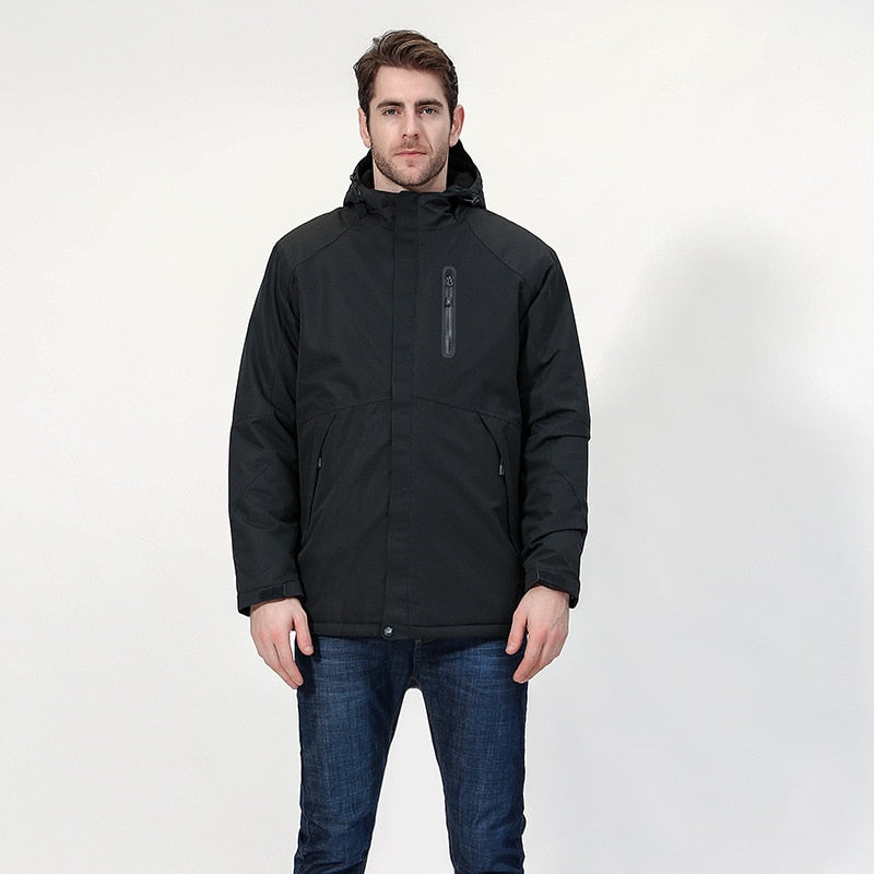 DEFROST - Heated Jacket in dark grey worn by a man