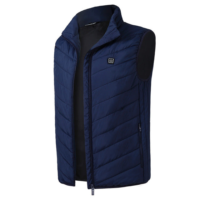 PYROL - Heated vest in blue side